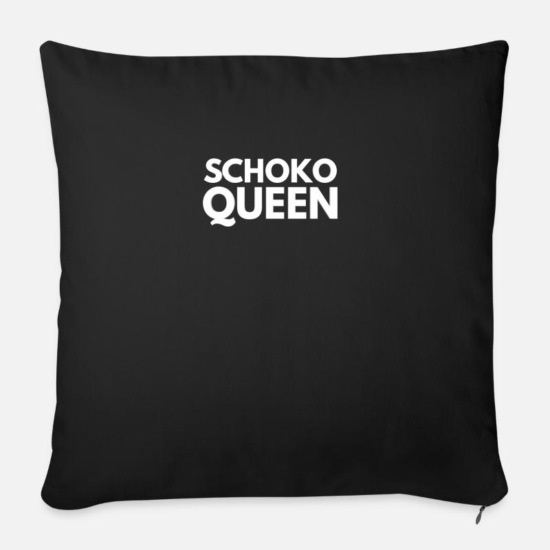Reine du chocolat - Housse de coussin décorative 45 x 45 cm - noir