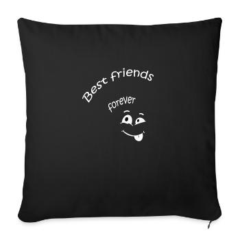 Best friends forever - Sofa pillowcase 17,3'' x 17,3'' (45 x 45 cm) - black - Front