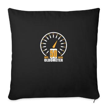 Oldometer, indicateur d'âge - Housse de coussin décorative 45 x 45 cm - noir - Devant