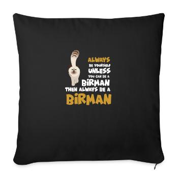 Birman - Housse de coussin décorative 45 x 45 cm - noir - Devant
