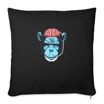 Inner Dialogue - Sofa pillowcase 17,3'' x 17,3'' (45 x 45 cm) - black - Front