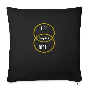 Burpee Burpees Squat Push Up Exercise Gift - Sofa pillowcase 17,3'' x 17,3'' (45 x 45 cm) - black - Front