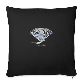 diamant - Sofakissenbezug 45 x 45 cm - Schwarz - Vorne