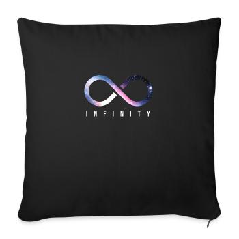 Infinity - Infinity - Sofa pillowcase 17,3'' x 17,3'' (45 x 45 cm) - black - Front