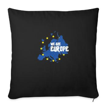 WE ARE EUROPE - We are Europe Gift - Sofa pillowcase 17,3'' x 17,3'' (45 x 45 cm) - black - Front