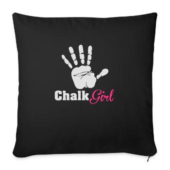 Climbing: Chalk Girl - Sofakissenbezug 45 x 45 cm - Schwarz - Vorne