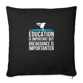 Breakdance T-shirt enfants Hip Hop Rap Idée cadeau - Housse de coussin décorative 45 x 45 cm - noir - Devant