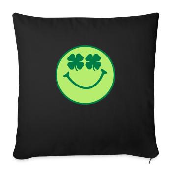 Smiley - Sofa pillowcase 17,3'' x 17,3'' (45 x 45 cm) - black - Front
