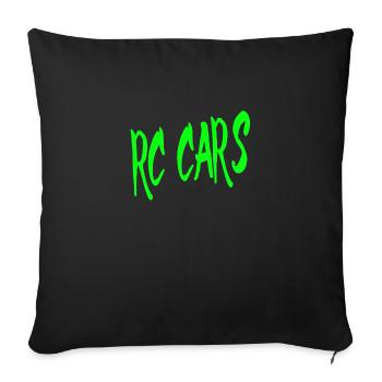 RC CARS - Housse de coussin décorative 45 x 45 cm - noir - Devant