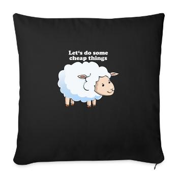 Mouton sait - Housse de coussin décorative 45 x 45 cm - noir - Devant