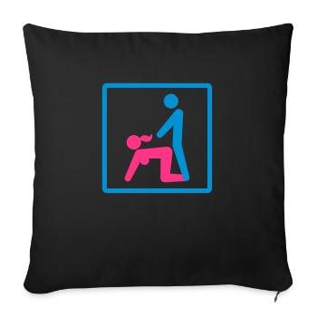 Kamasutra - Doggy Style - Sofakissenbezug 45 x 45 cm - Schwarz - Vorne
