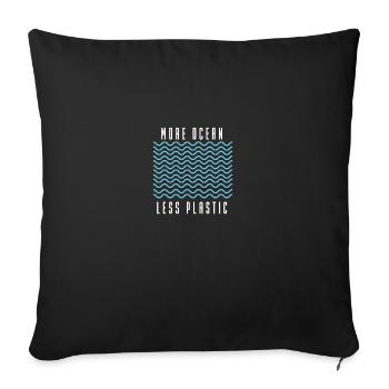 Protection de l'environnement en plastique durable - Housse de coussin décorative 45 x 45 cm - noir - Devant