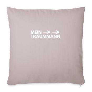 Mon homme de rêve - Housse de coussin décorative 45 x 45 cm - taupe clair - Devant