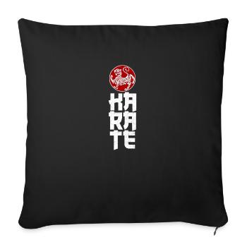 A martial arts design with the Shotokan Tiger - Sofa pillowcase 17,3'' x 17,3'' (45 x 45 cm) - black - Front