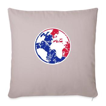 red blue earth planet world world travel scratch cracks - Sofa pillowcase 17,3'' x 17,3'' (45 x 45 cm) - light taupe - Front