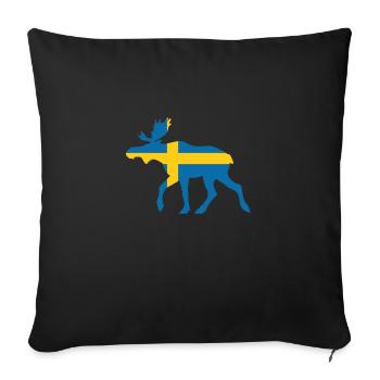 Sweden Moose - Sofakissenbezug 45 x 45 cm - Schwarz - Vorne