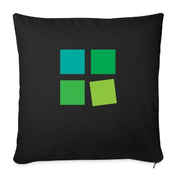 Grüne Viereckige Kacheln - Sofakissenbezug 45 x 45 cm - Schwarz - Vorne