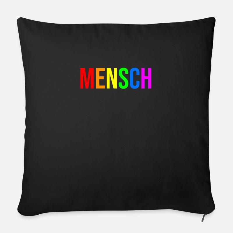 Regenbogen Mensch LGBT Gay Pride - Sofakissenbezug 45 x 45 cm - Schwarz