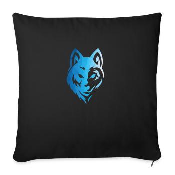 King of the beasts wolf silhouette gift animal - Sofa pillowcase 17,3'' x 17,3'' (45 x 45 cm) - black - Front