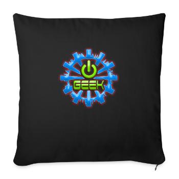 geek - Housse de coussin décorative 45 x 45 cm - noir - Devant
