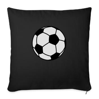 football / ball 2c - Sofa pillowcase 17,3'' x 17,3'' (45 x 45 cm) - black - Front