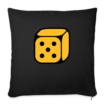 Dé Avec Numéro 5 (Cinq / 2C) - Housse de coussin décorative 45 x 45 cm - noir - Devant