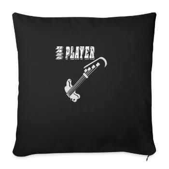Bass Player - Sofa pillowcase 17,3'' x 17,3'' (45 x 45 cm) - black - Front