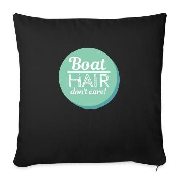 Boat hair don't care - Housse de coussin décorative 45 x 45 cm - noir - Devant