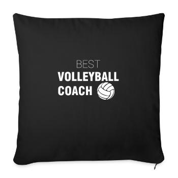 Meilleur entraîneur de volley-ball | Sport Coach Cadeaux - Housse de coussin décorative 45 x 45 cm - noir - Devant