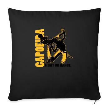 capoiera fight or dance 00 - Sofakissenbezug 45 x 45 cm - Schwarz - Vorne