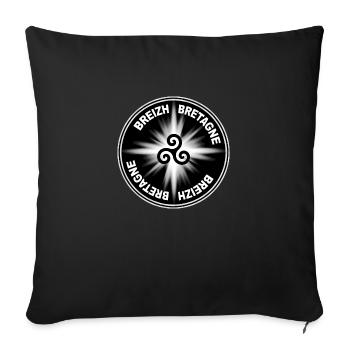 Bretagne - Breizh 21 - Housse de coussin décorative 45 x 45 cm - noir - Devant