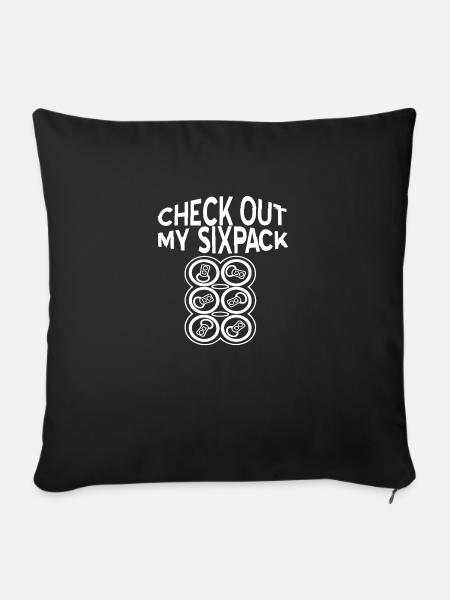 Bier Sixpack - Sofakissenbezug 45 x 45 cm - Schwarz