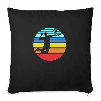 Volley-ball - Housse de coussin décorative 45 x 45 cm - noir - Devant