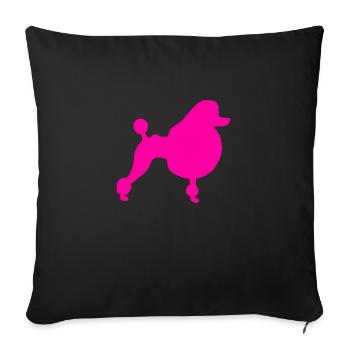 poodle - Sofa pillowcase 17,3'' x 17,3'' (45 x 45 cm) - black - Front