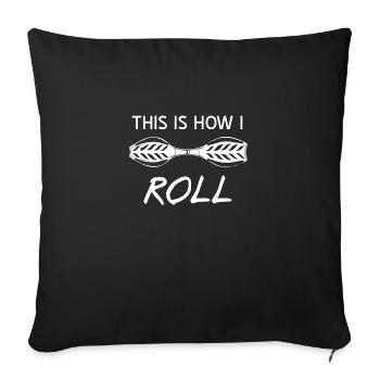 Waveboard Caster Board Vigorboard Skateboard - Sofa pillowcase 17,3'' x 17,3'' (45 x 45 cm) - black - Front