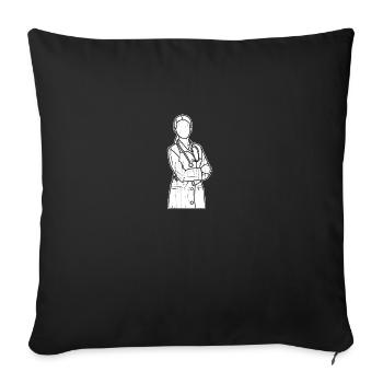 Stylish Doctor - Sofa pillowcase 17,3'' x 17,3'' (45 x 45 cm) - black - Front