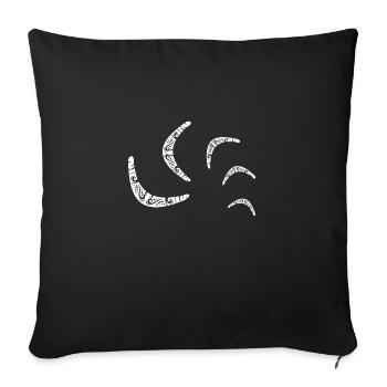 Maori Bumerang Tribal Tattoo Polynesien - Geschenk - Sofakissenbezug 45 x 45 cm - Schwarz - Vorne