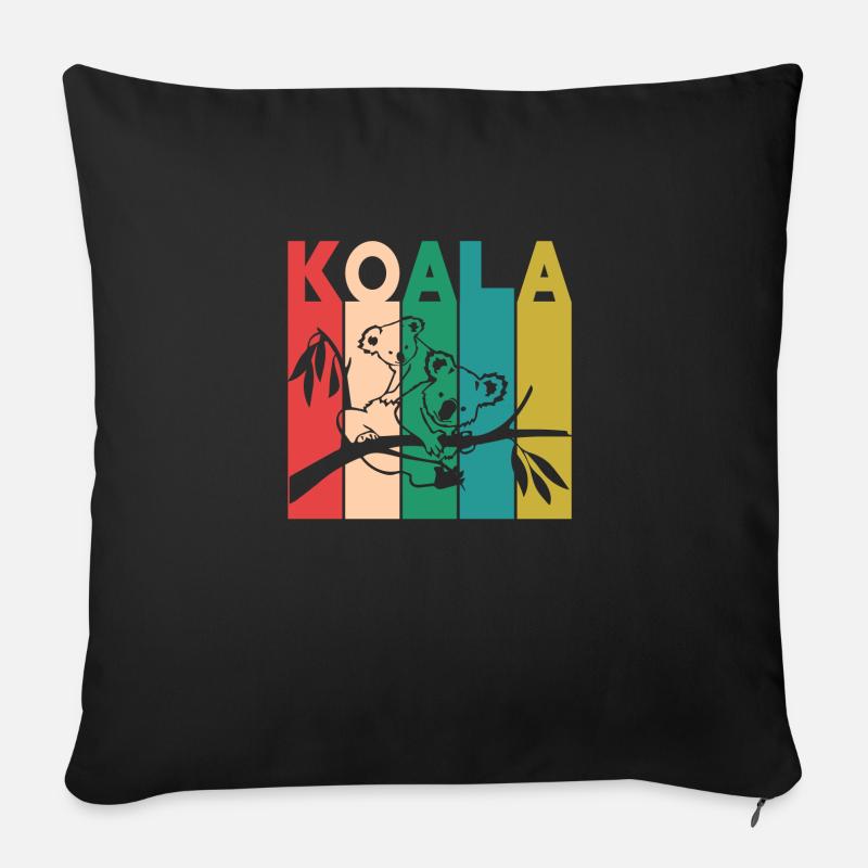 Koala - Sofakissenbezug 45 x 45 cm - Schwarz