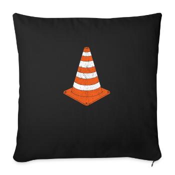 Slalom Racing Motorsport Pylons Hat Game - Sofa pillowcase 17,3'' x 17,3'' (45 x 45 cm) - black - Front