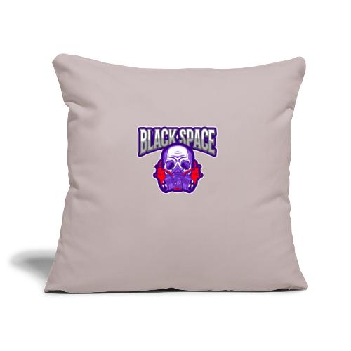 gaming logo maker featuring a skull with a gas mas - Housse de coussin décorative 45 x 45 cm