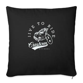 Aime monter - Housse de coussin décorative 45 x 45 cm - noir - Devant