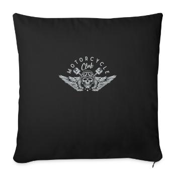 Club de moto - Housse de coussin décorative 45 x 45 cm - noir - Devant