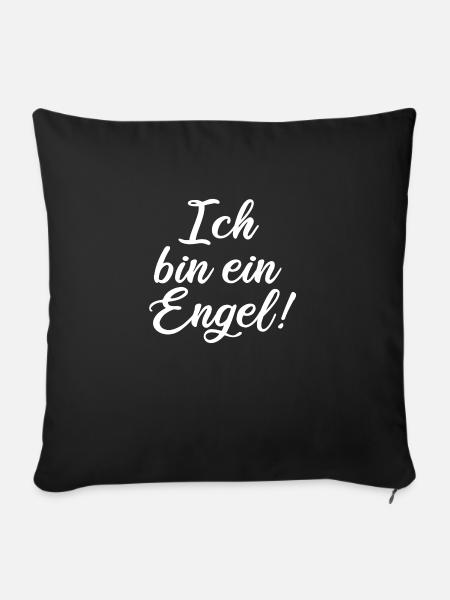 Ich bin ein Engel! - Sofakissenbezug 45 x 45 cm - Schwarz