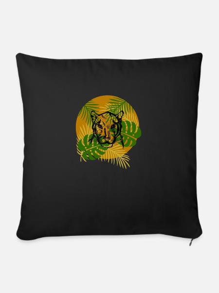 Dschungel-Panther - Sofakissenbezug 45 x 45 cm - Schwarz