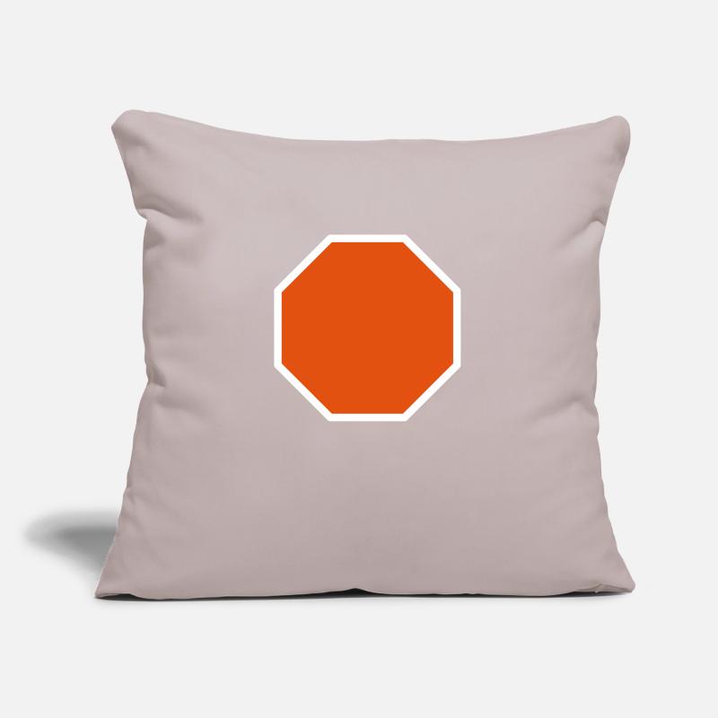 Stop Sign Template Design Icon Pattern Pattern Housse de coussin décorative 45 x 45 cm