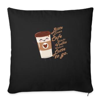 Adhs bitte einen schoko vodka drink - Sofakissenbezug 45 x 45 cm - Schwarz - Vorne