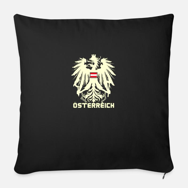 Österreich Adler - Sofakissenbezug 45 x 45 cm - Schwarz