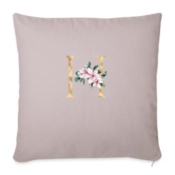 Alphabet H - Sofa pillowcase 17,3'' x 17,3'' (45 x 45 cm) - light taupe - Front