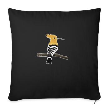 jz.birds hoopoe bird design - Sofa pillowcase 17,3'' x 17,3'' (45 x 45 cm) - black - Front