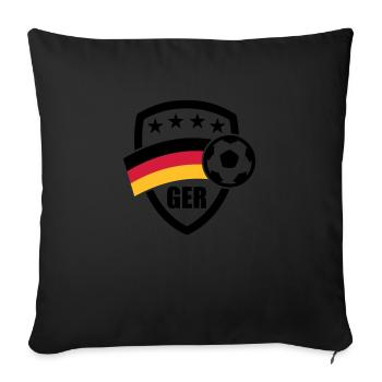 German Football Crest 01 - Sofa pillowcase 17,3'' x 17,3'' (45 x 45 cm) - black - Front